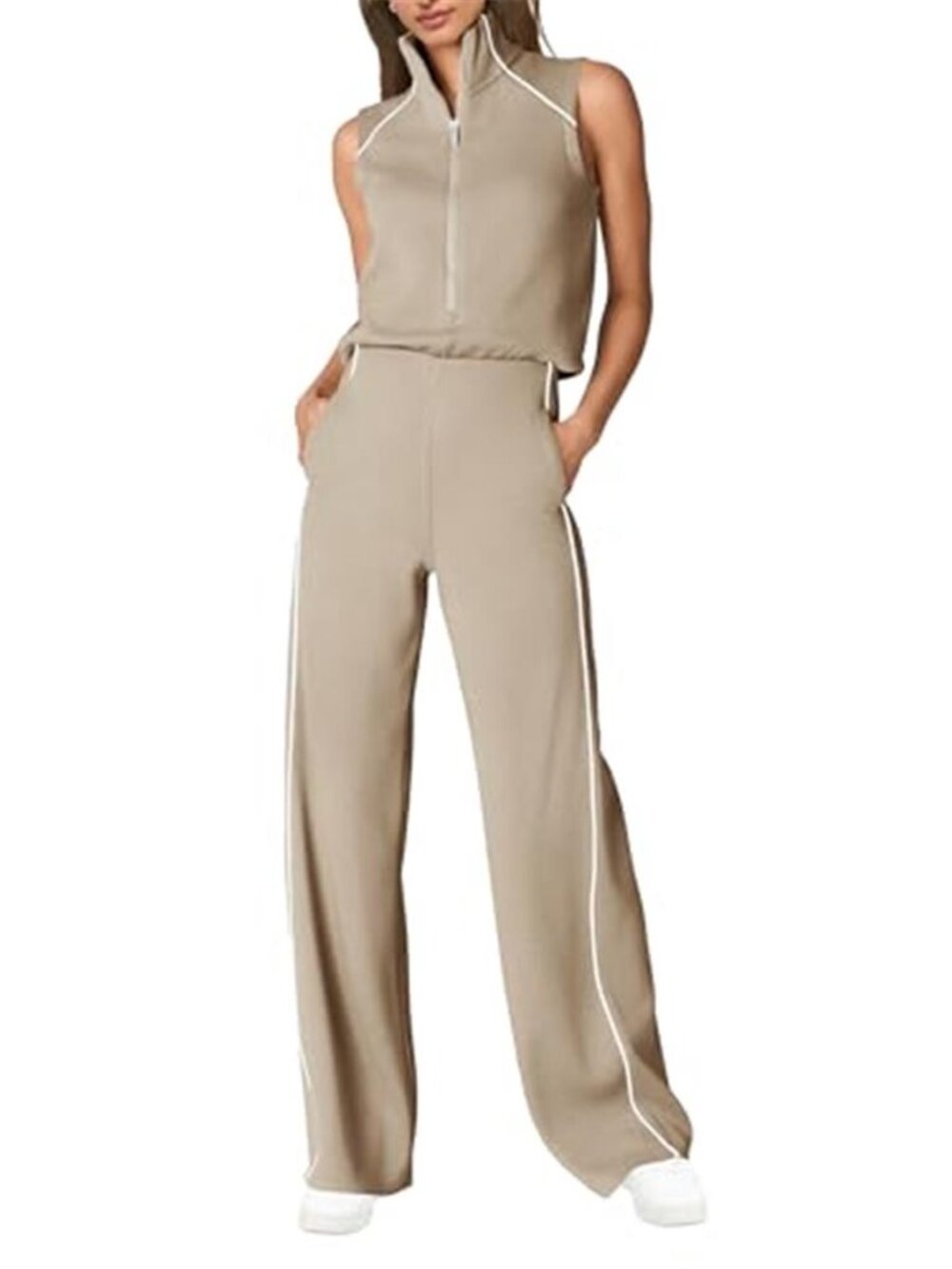 Women's Summer Jumpsuit Dressy Casual Romper with Pockets - Picture 1 of 4
